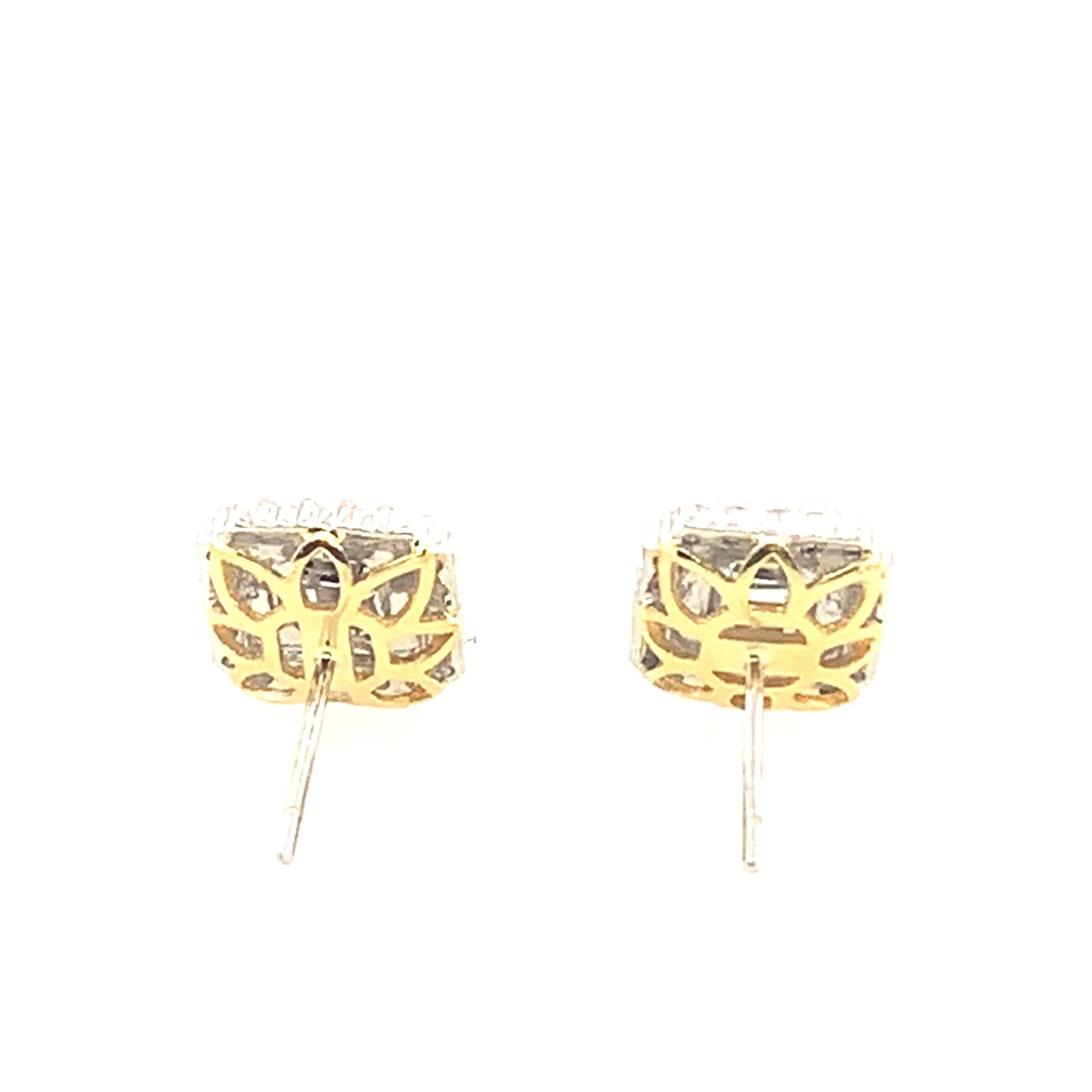 Diamond Halo Stud Earrings