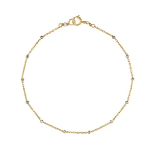 Dotted Sparkle Chain Bracelet
