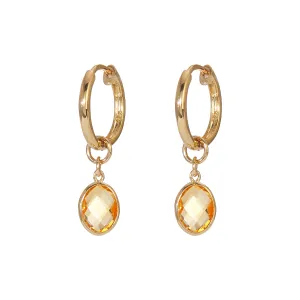 Earrings - Piccolo hoop in Citrine