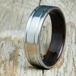 Ebony- polished titanium ring