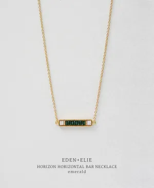 EDEN   ELIE Horizon Horizontal bar necklace - emerald green