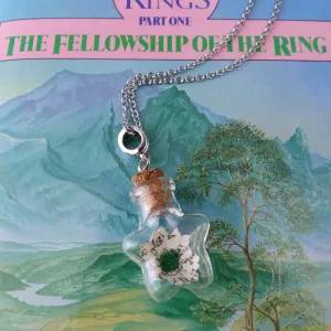 Fellowship of the rings daisy in star bottle necklace