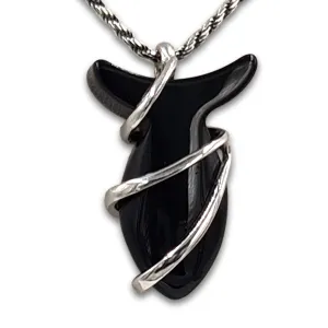 Fish pendant - Onyx stone