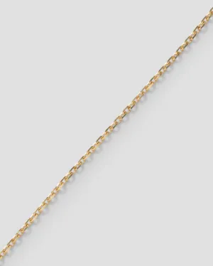 Forever Bracelet -  Diamond cut Mirror trace chain - YG - 0,9 mm