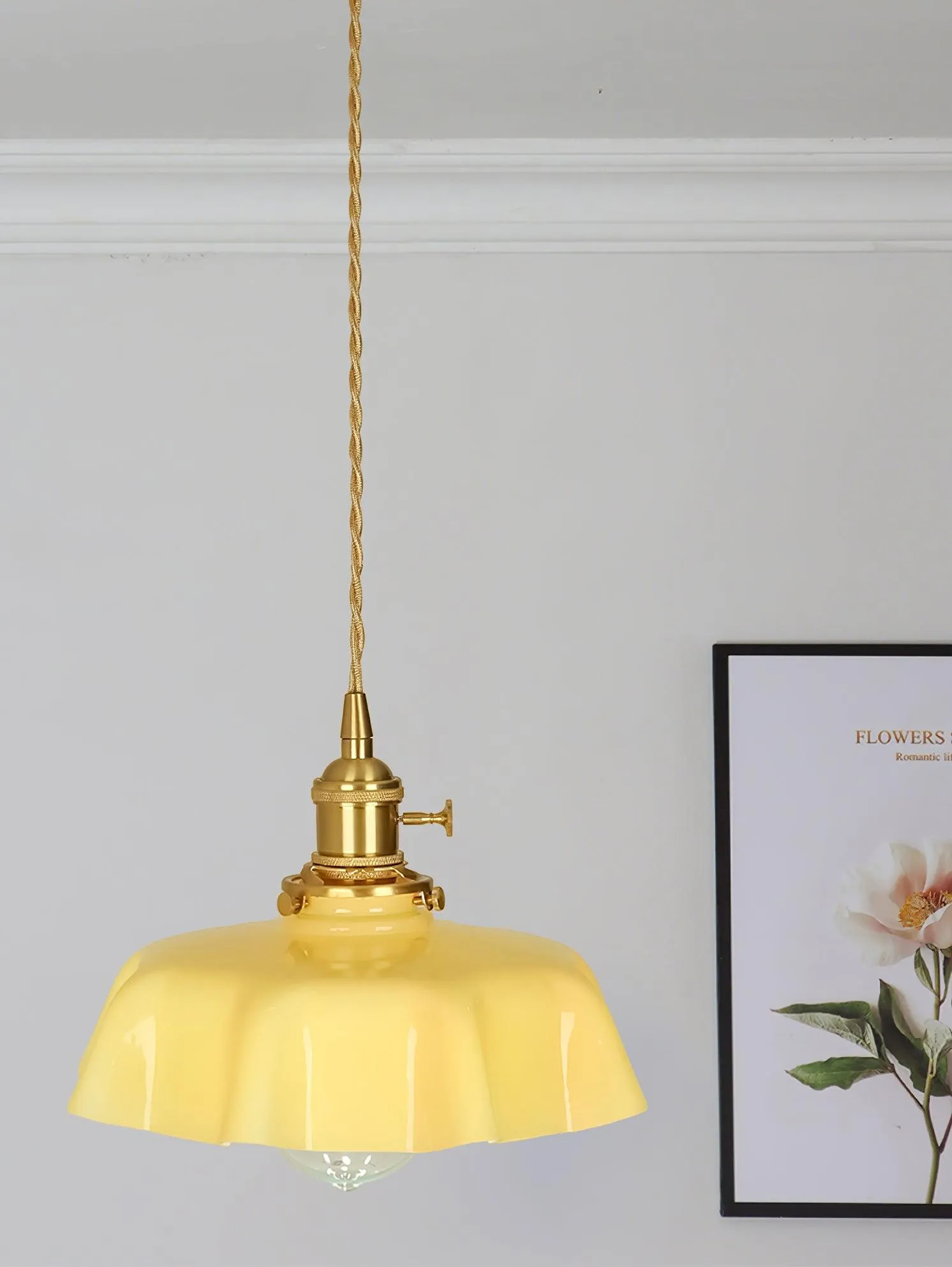 French Flower Pendant Light