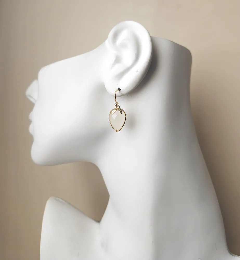 Gemstone Strawberries Single Drop Earrings