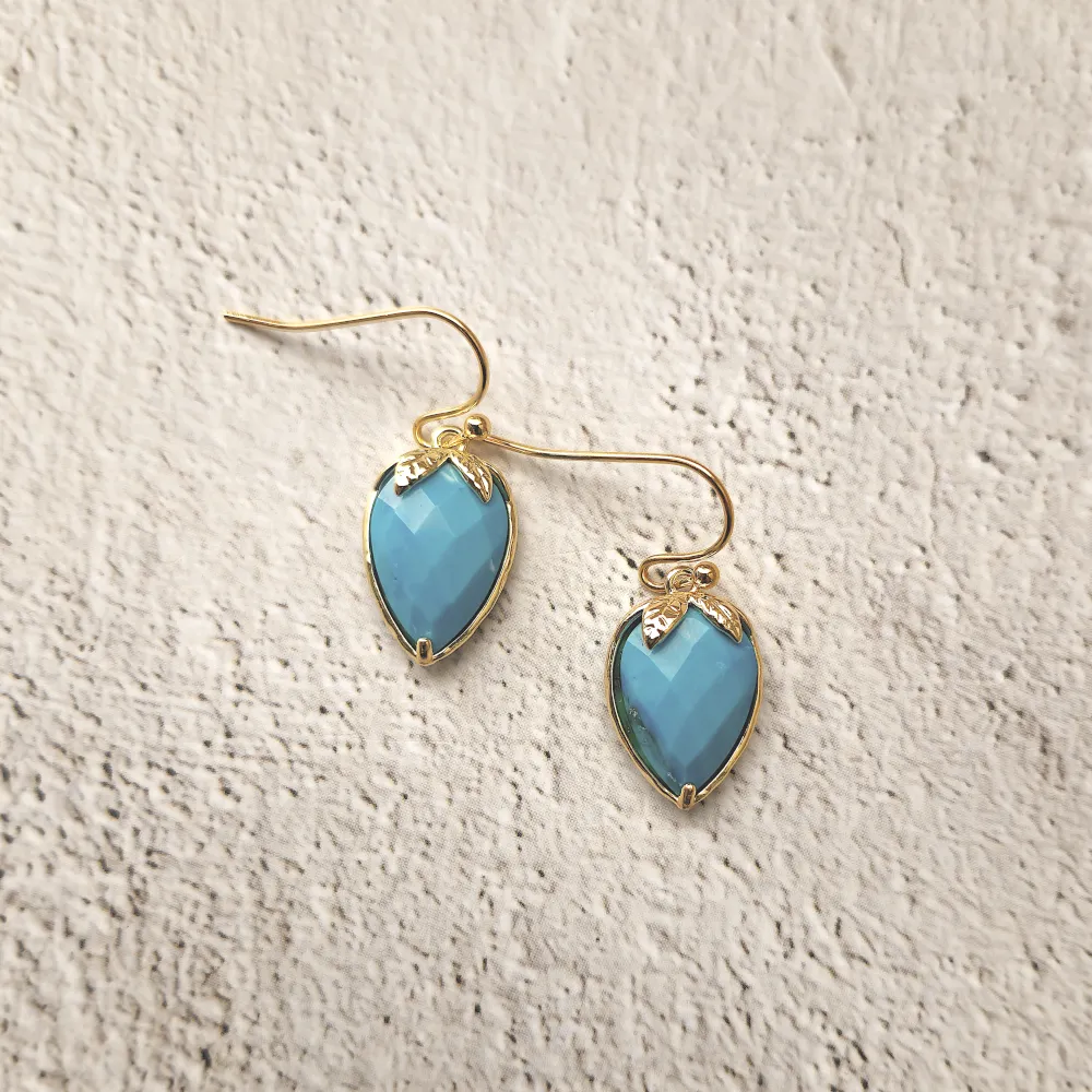 Gemstone Strawberries Single Drop Earrings