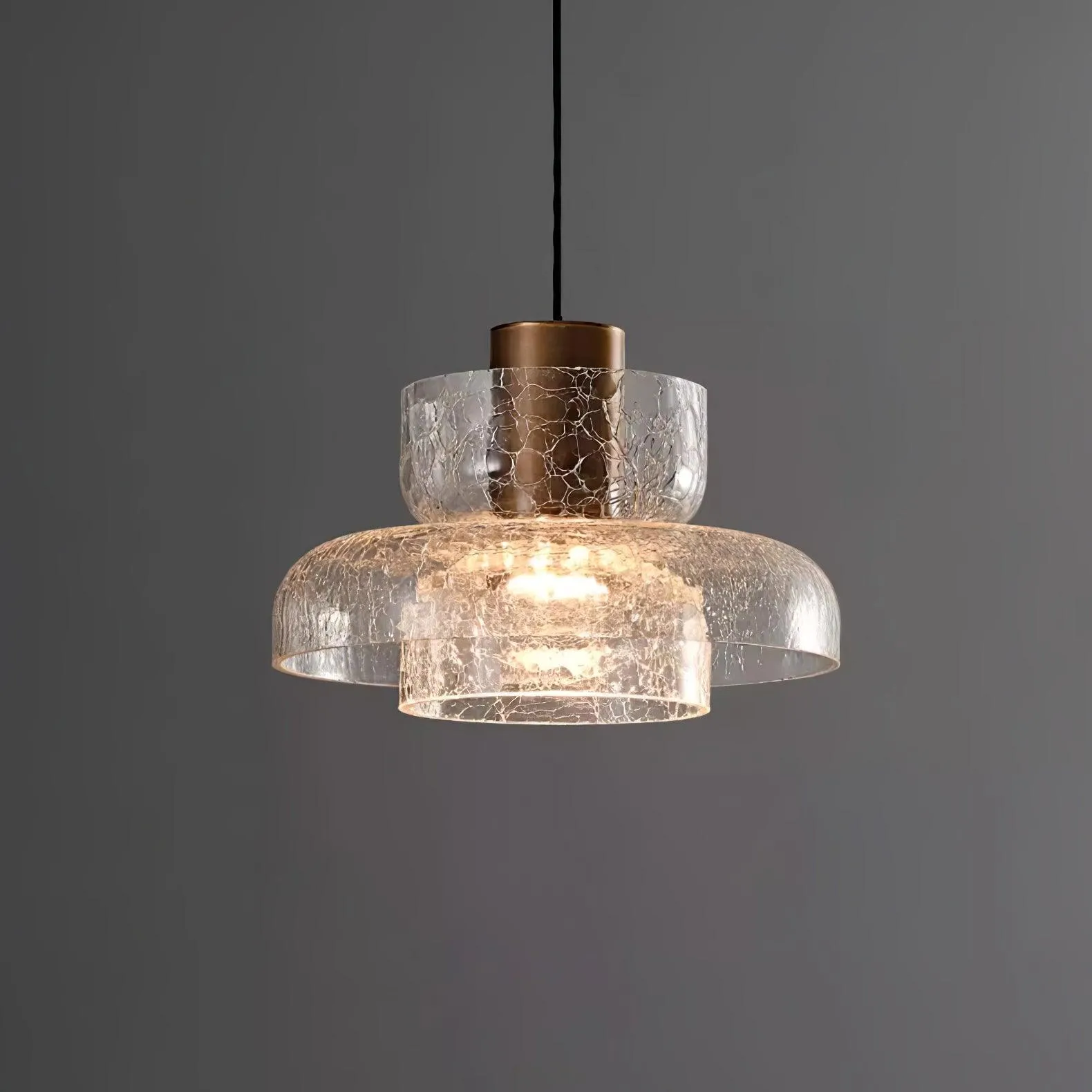 Glacier Crackle Glass Pendant Lamp