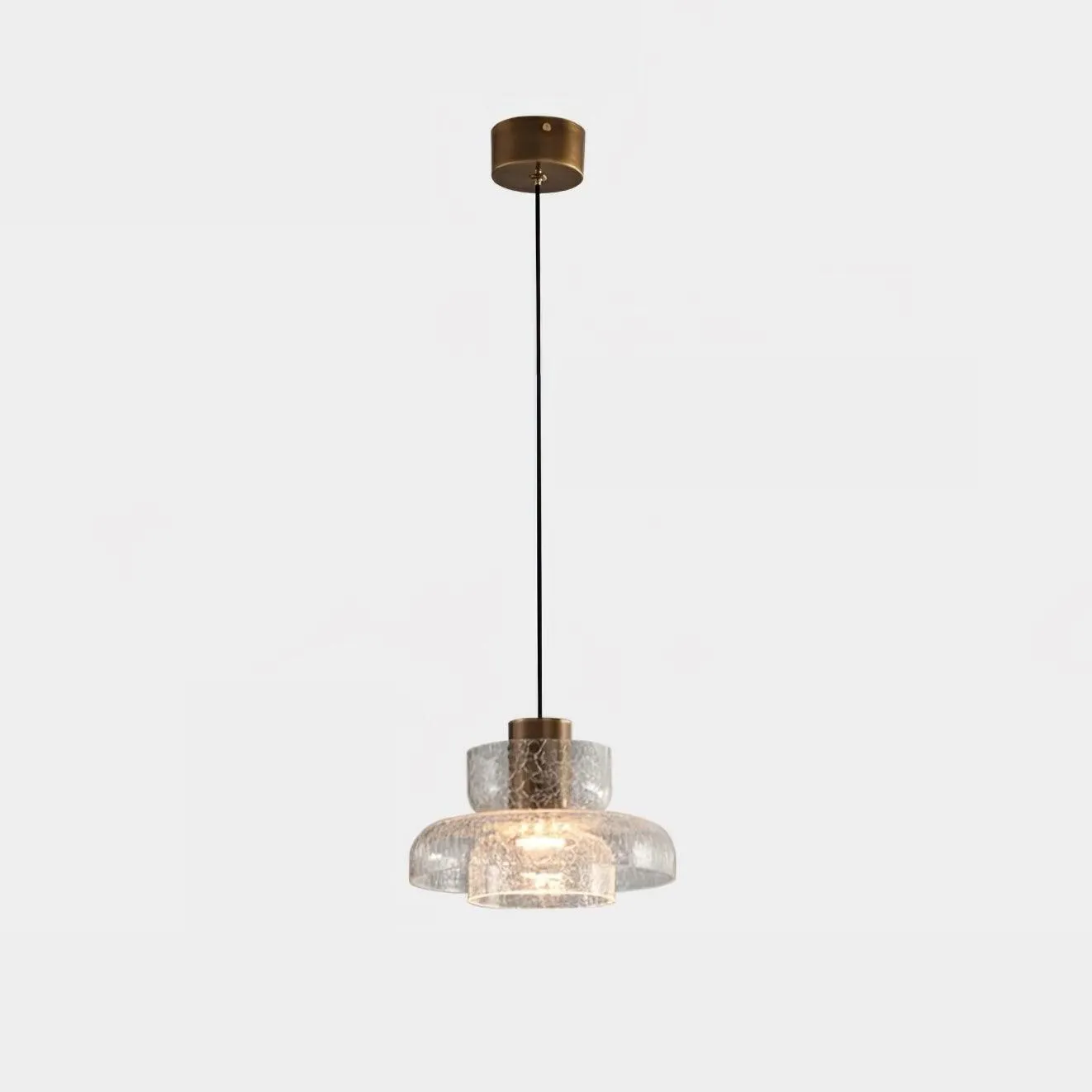 Glacier Crackle Glass Pendant Lamp