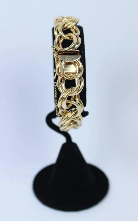 GOLD Chain Link Bracelet with 14 Karat Yellow Gold