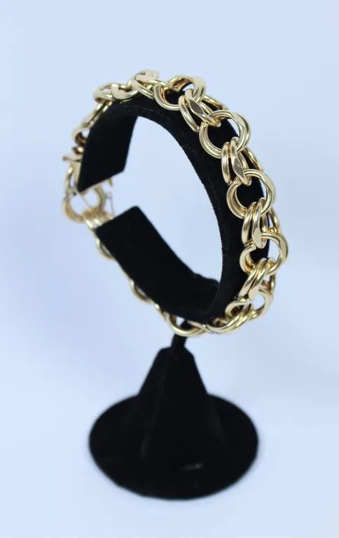 GOLD Chain Link Bracelet with 14 Karat Yellow Gold