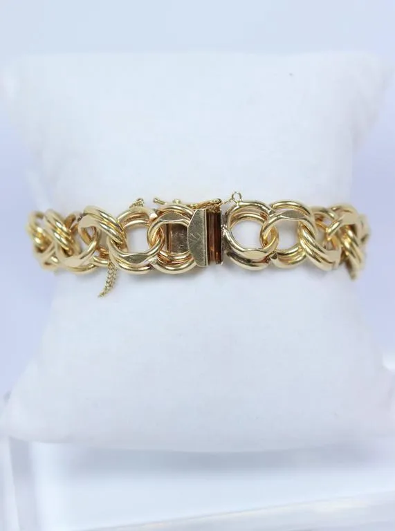 GOLD Chain Link Bracelet with 14 Karat Yellow Gold