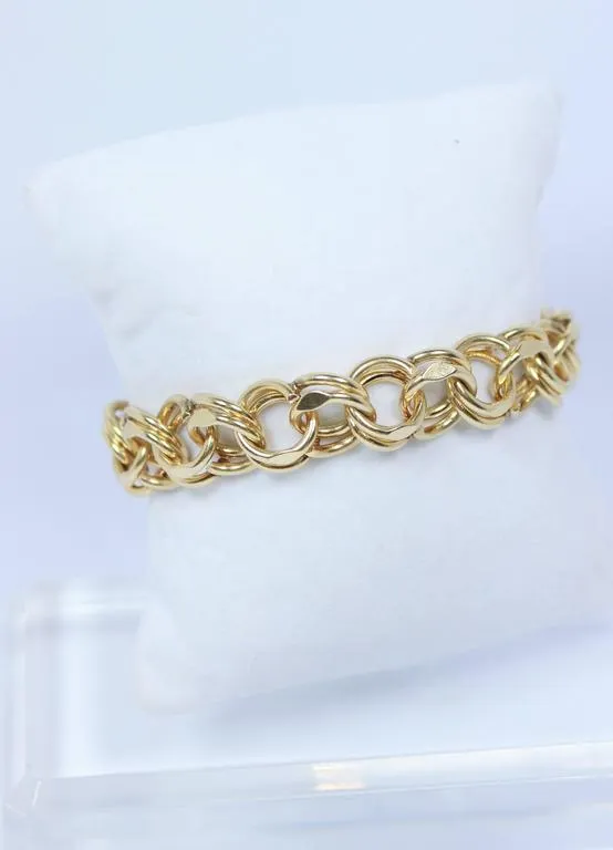 GOLD Chain Link Bracelet with 14 Karat Yellow Gold