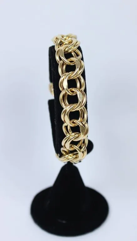 GOLD Chain Link Bracelet with 14 Karat Yellow Gold