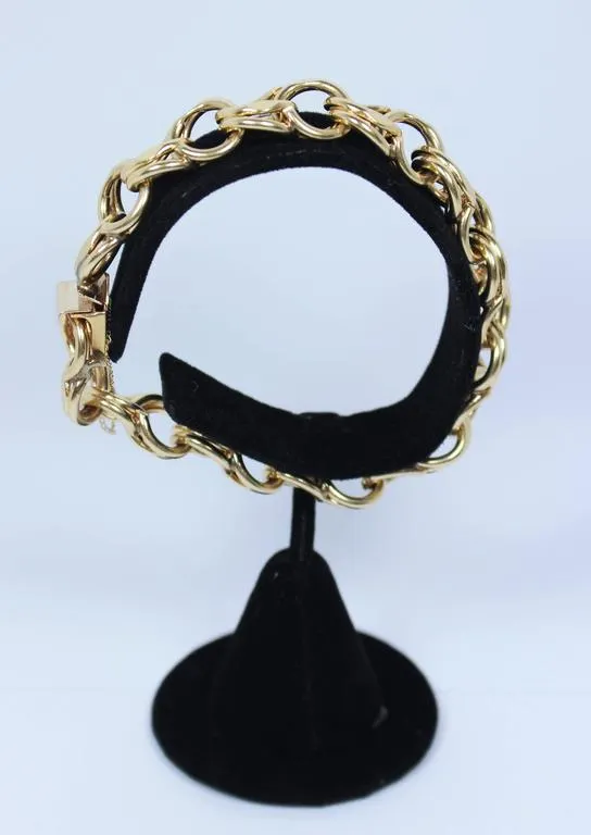 GOLD Chain Link Bracelet with 14 Karat Yellow Gold