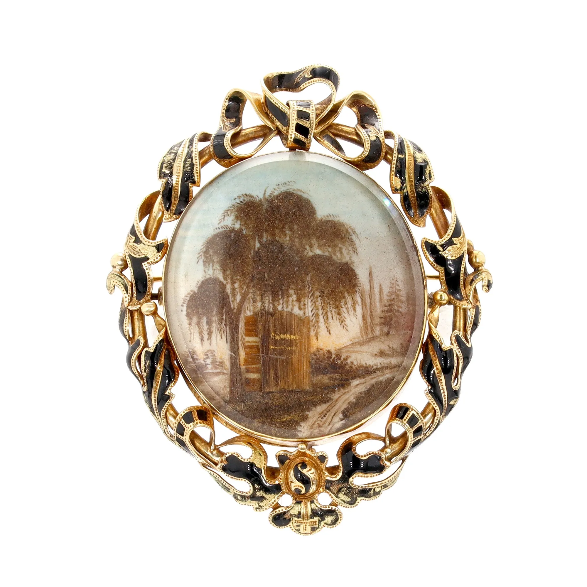 Gold Victorian Mourning Locket