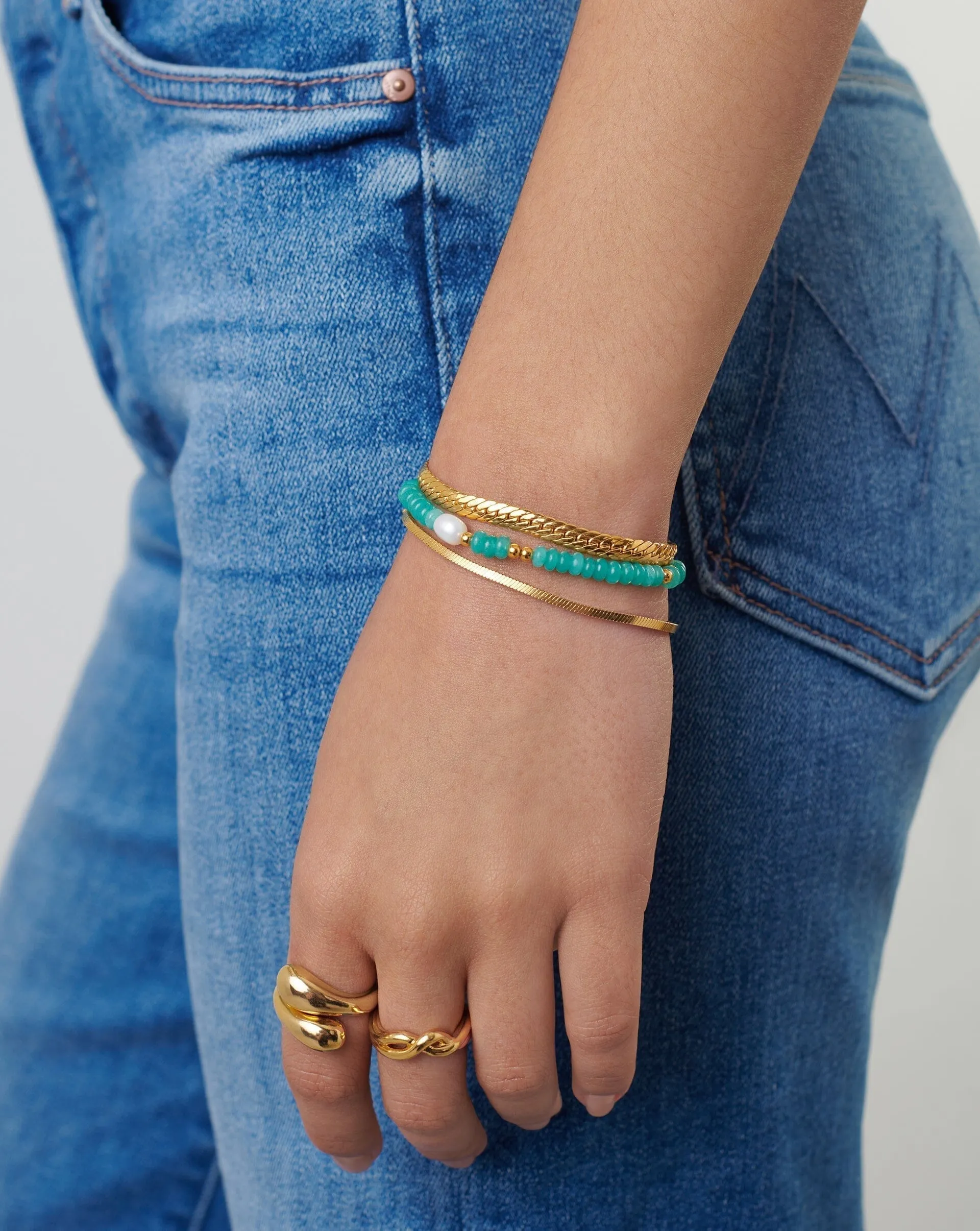 Good Vibes Satellite Pearl Beaded Bracelet