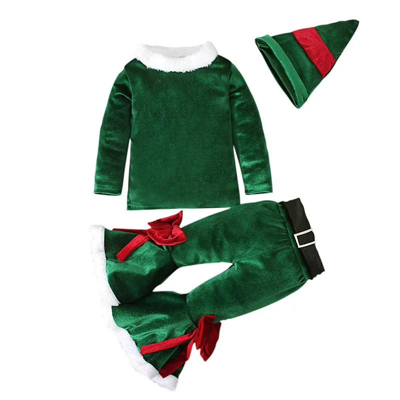 Green Coral Velvet Santa Costume