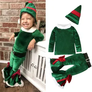 Green Coral Velvet Santa Costume