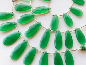 Green Onyx Pear Shape Briolette beads