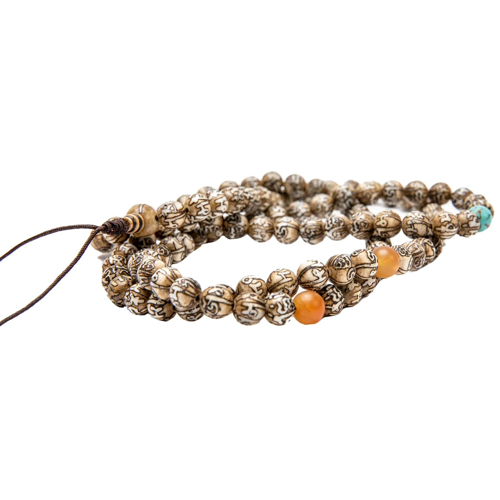 Hand Carved Shell Mala