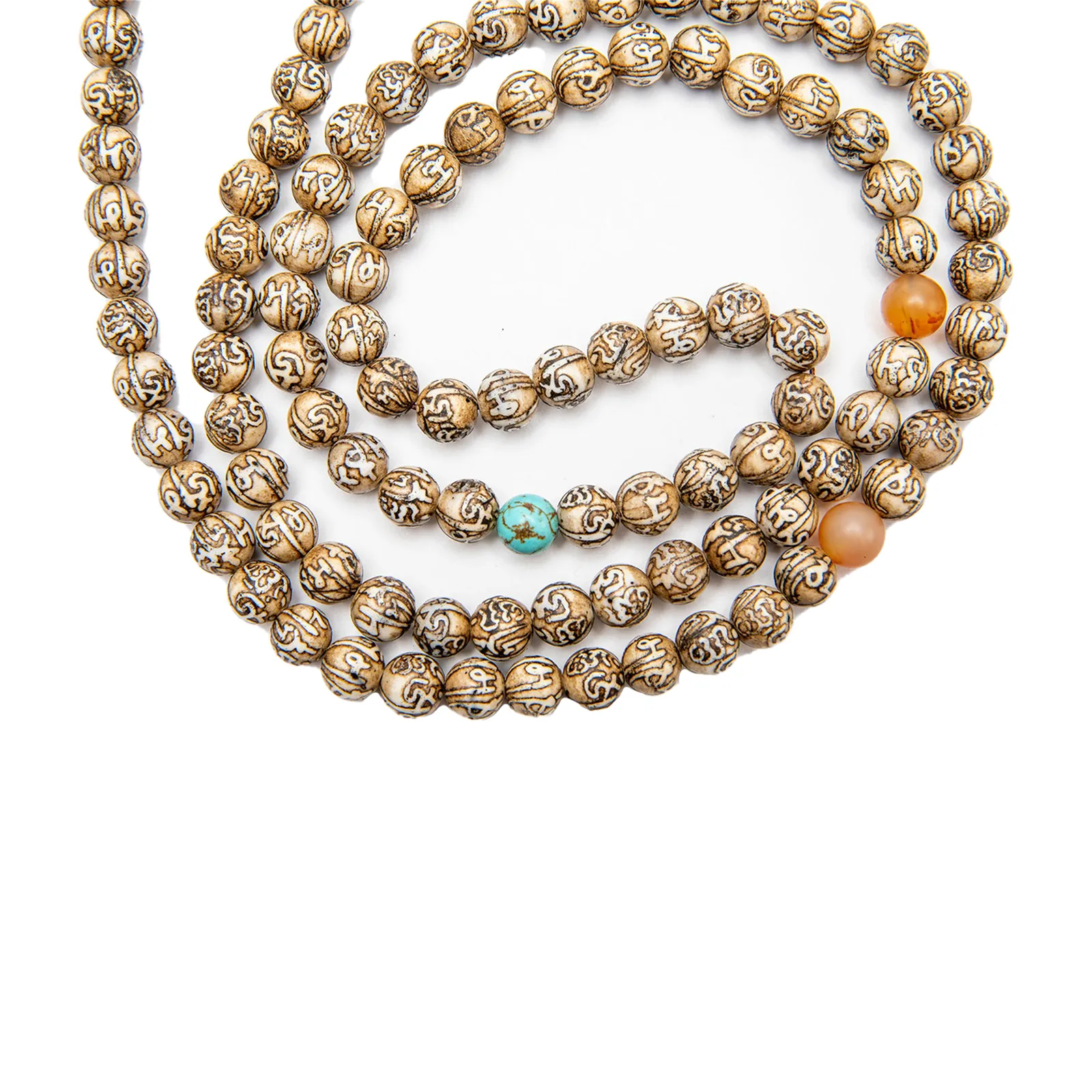 Hand Carved Shell Mala