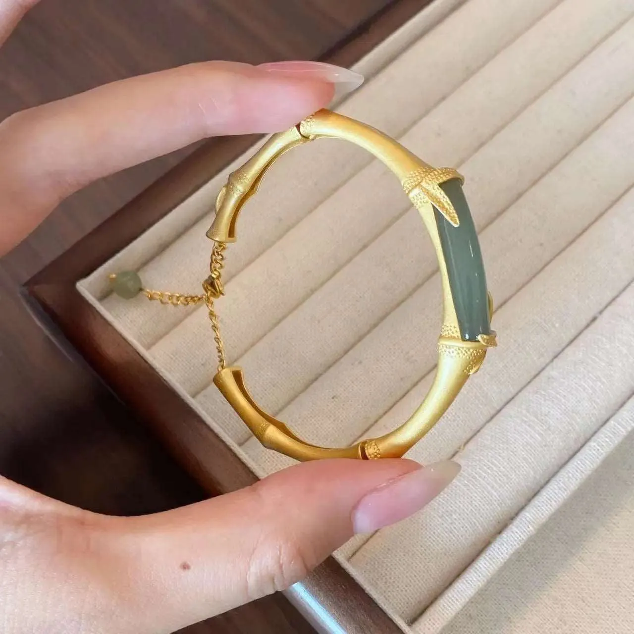 Handmade S925 Silver Bamboo Joint Bracelet