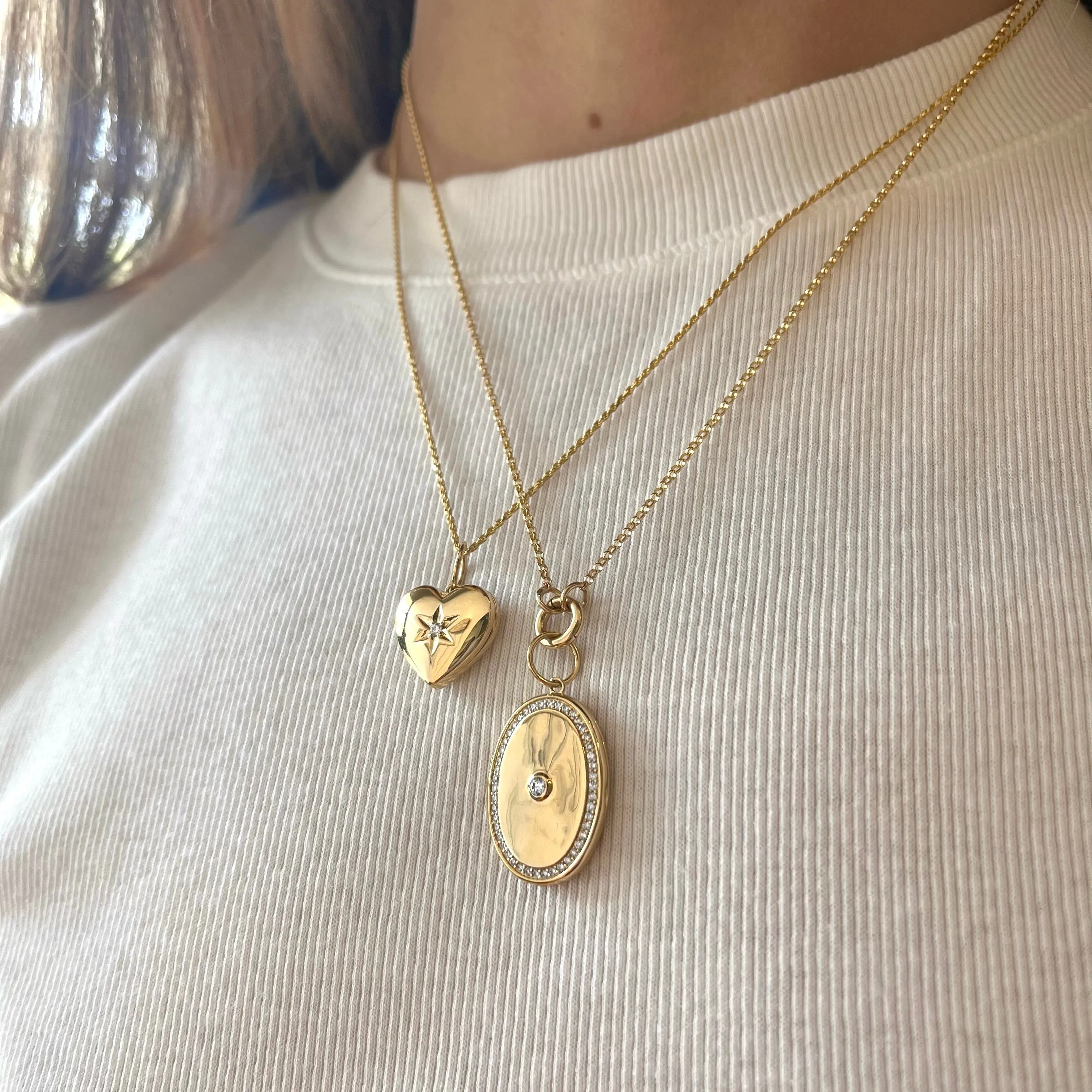 Heart Locket with Diamond Accent
