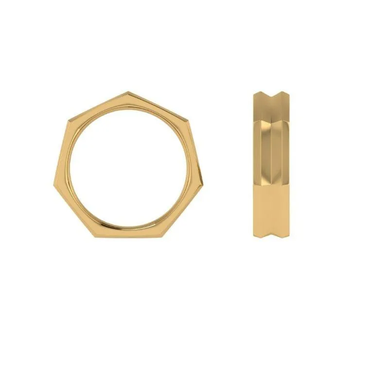 Heptagon Seven Sided Ring