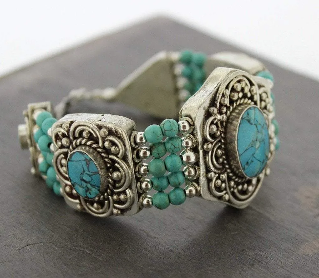Himalayan Turquoise Tibetan Bracelet