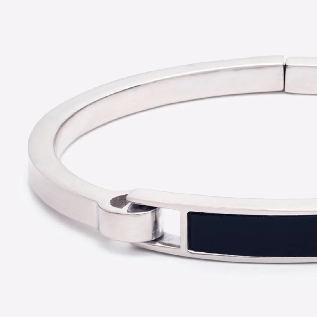 INLAID PLATE BRACELET - ONYX