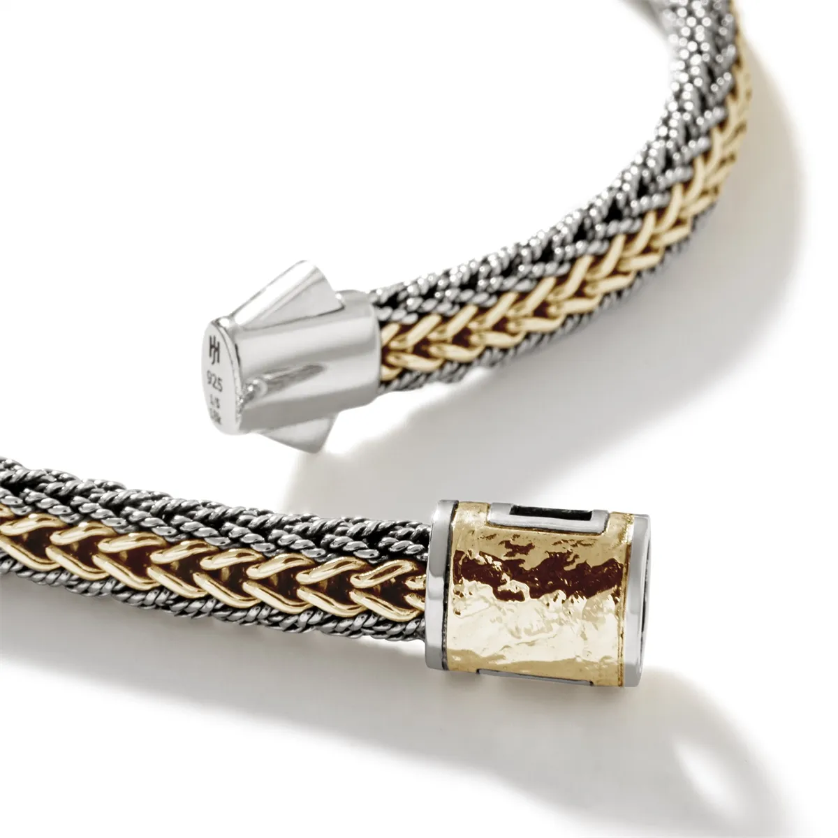John Hardy Classic Chain Silver and 18K Bonded Gold 7mm Reversible Bracelet