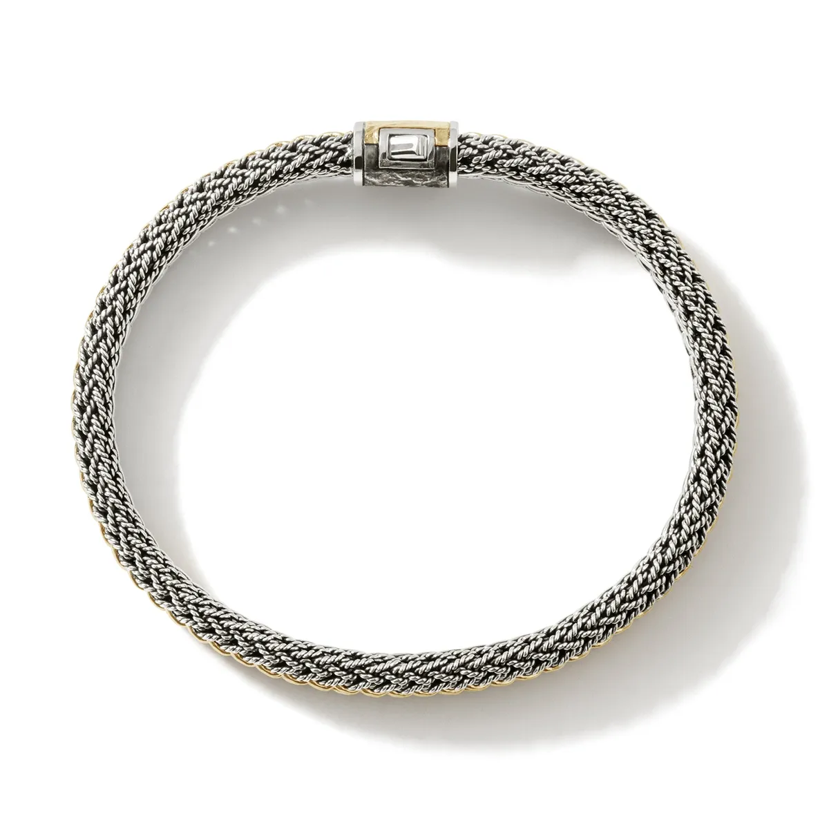 John Hardy Classic Chain Silver and 18K Bonded Gold 7mm Reversible Bracelet