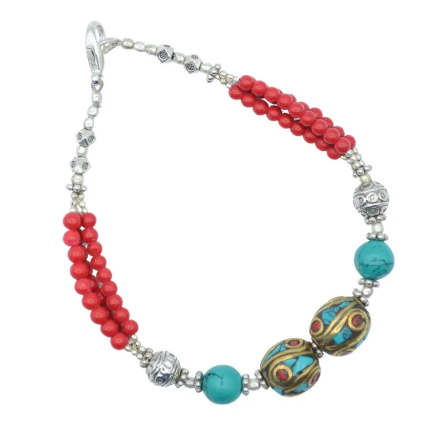 Kailash Coral Tibetan Bracelet