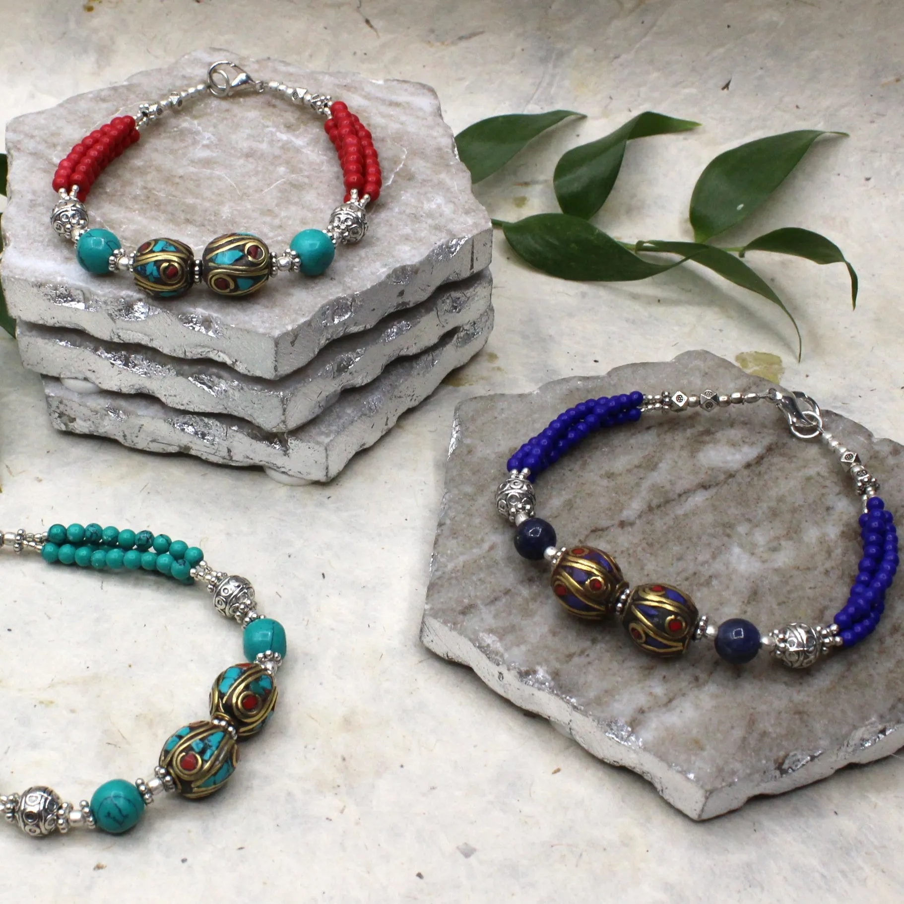 Kailash Coral Tibetan Bracelet
