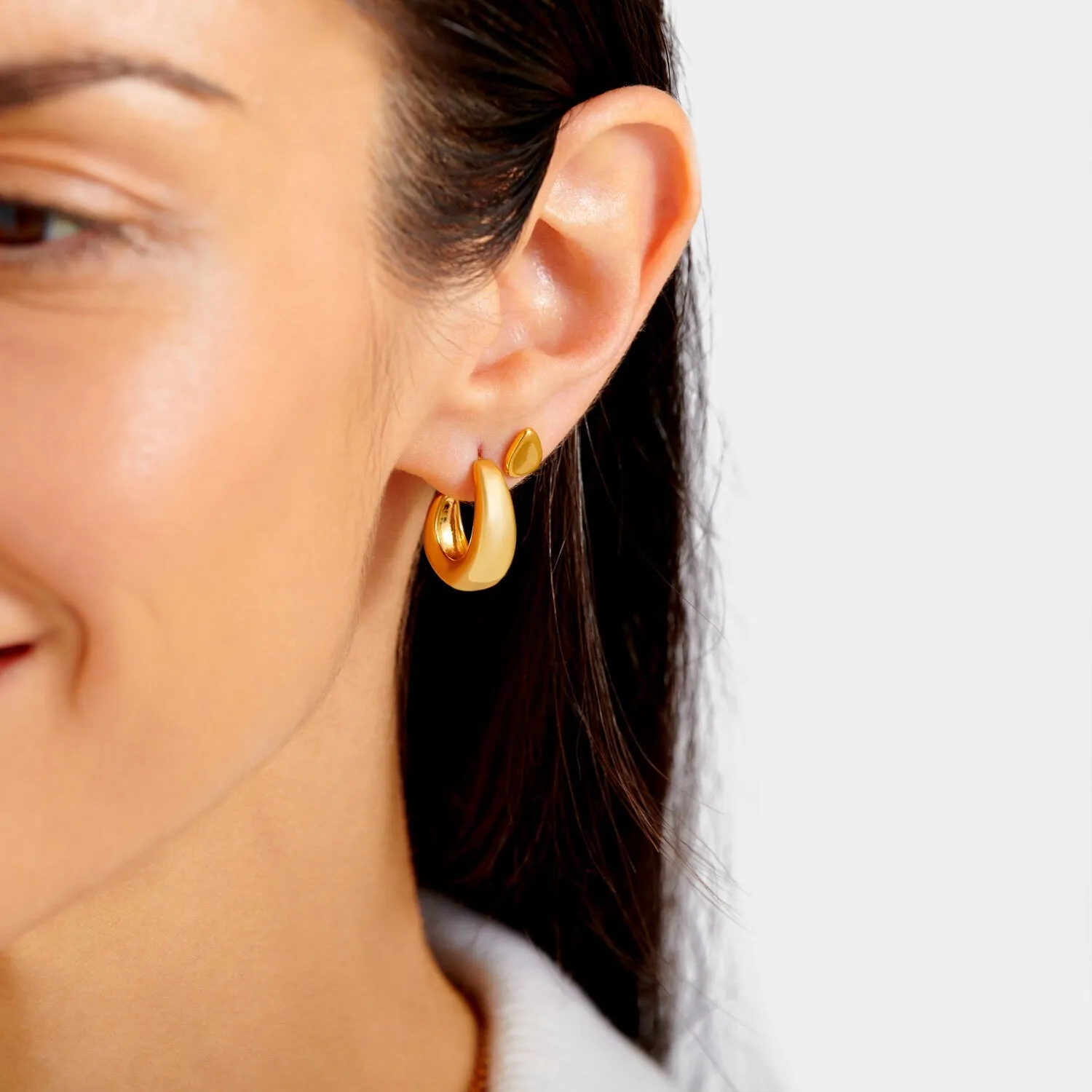 Katie Loxton 'With Love' Waterproof Signet Hoop Earrings