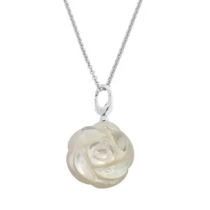 Large Gemstone Rose Pendant Sterling Silver I Jan Leslie