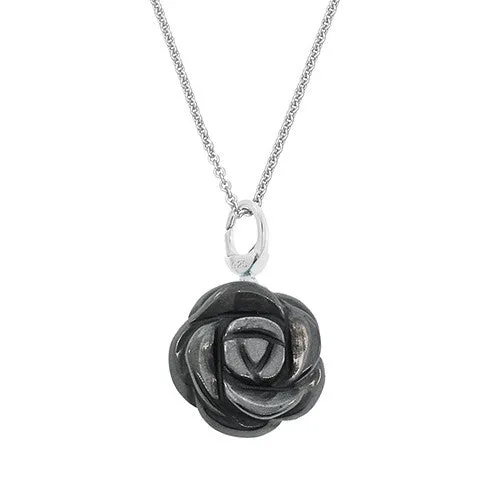 Large Gemstone Rose Pendant Sterling Silver I Jan Leslie