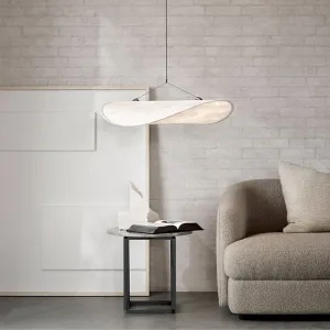 LED Japanese Style Curvy Cloth Pendant Light