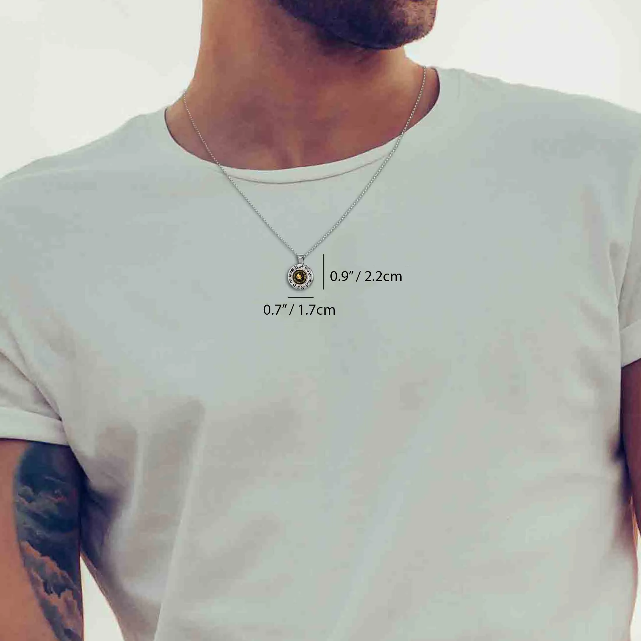 Leo Gift for Women or Men | Silver Zodiac Sign Necklace