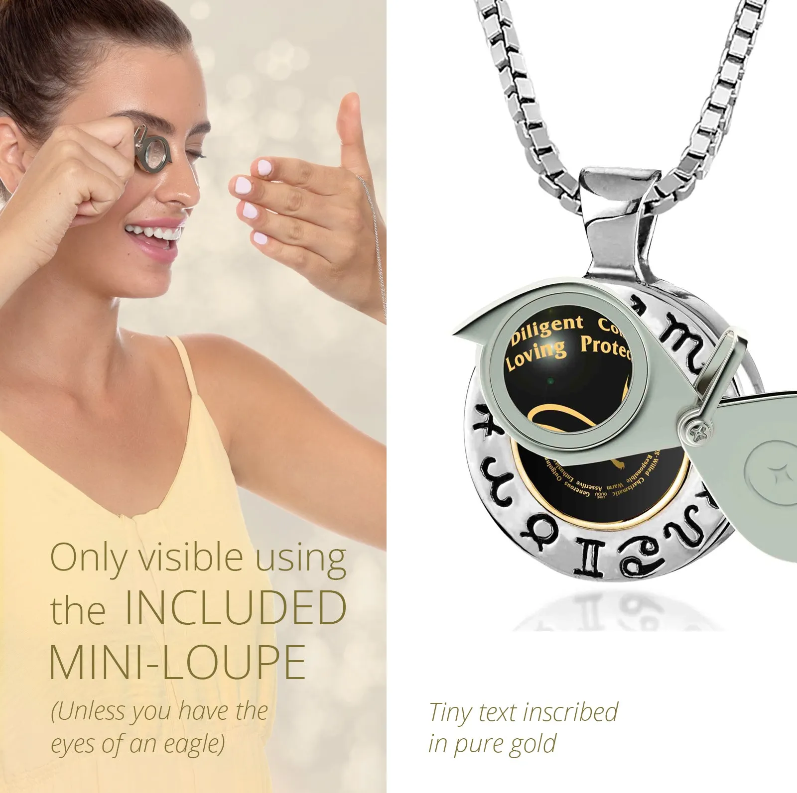 Leo Gift for Women or Men | Silver Zodiac Sign Necklace