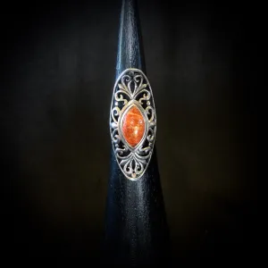 Long Coral Ring