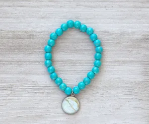 Longboat Key Nautical Turquoise Beaded Bracelet