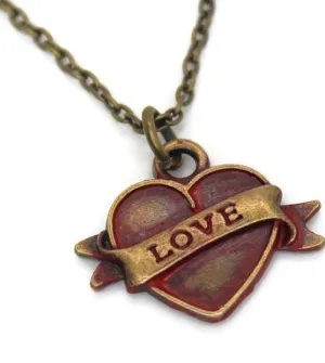 Love Heart Charm Bracelet, Necklace or Charm Only