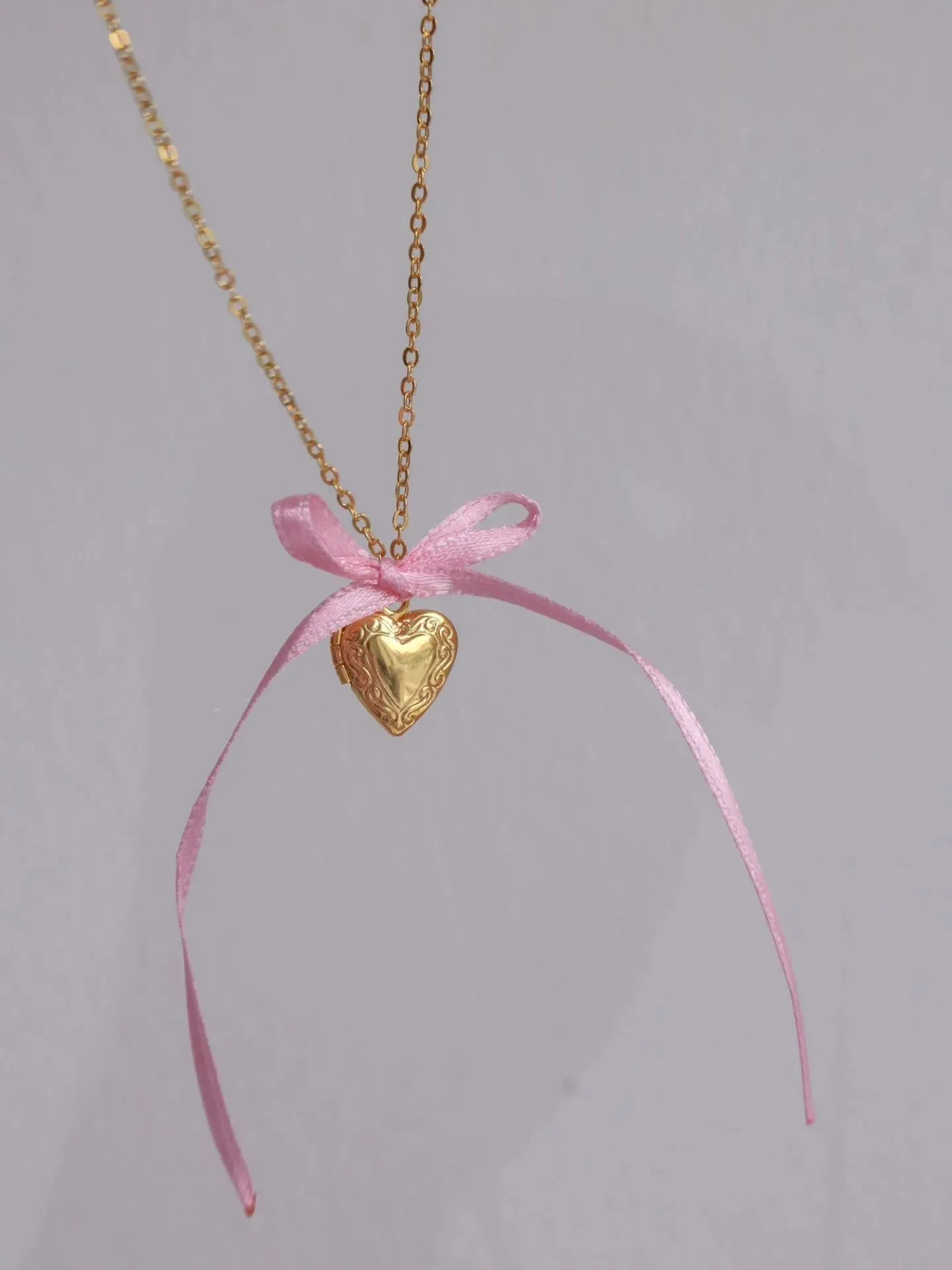 Love of Pink Locket Necklace, Coquette Necklace