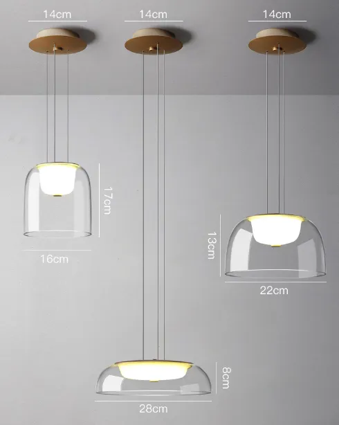 Maiken Modern Glass Shade Pendant Light