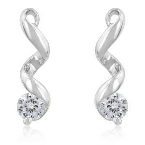 Maria Twist Solitaire CZ Earrings