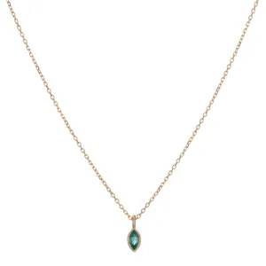 Marquise Emerald Wisp Necklace (ready to ship option)*