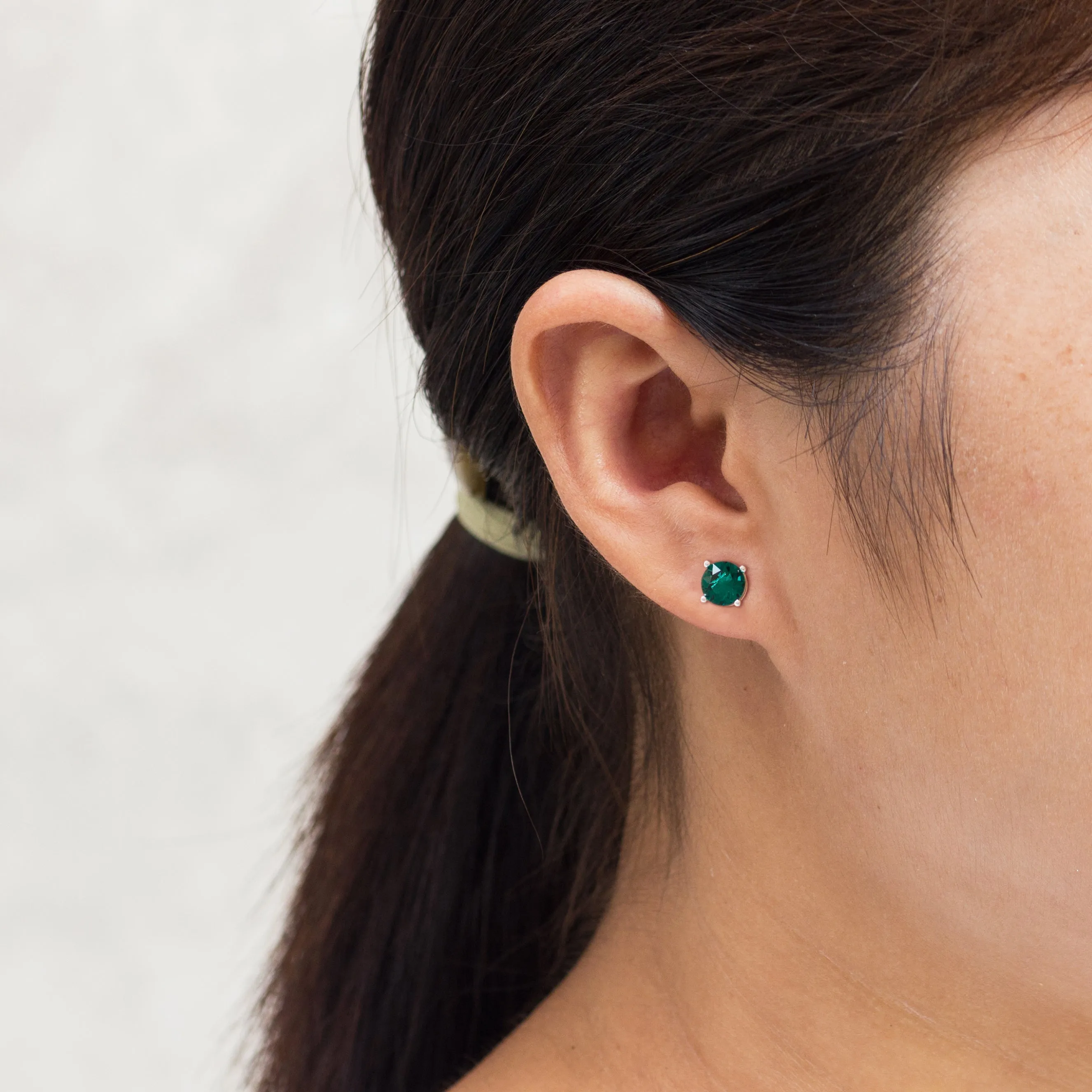 May (Emerald) Birthstone Necklace & Earrings Set Created with Zircondia® Crystals