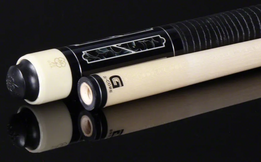 McDermott G Series Birdseye Maple with Black/Silver Metal-Pool Points Pool Cue - G511